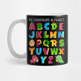 Dinosaurs Alphabet A-Z ABC Dino Identification Mug